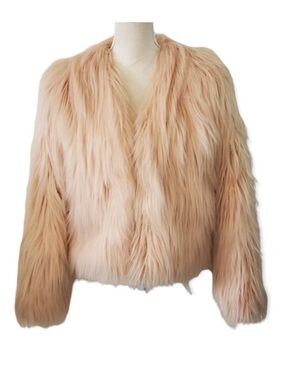 Faux Fur Light Pink Coat